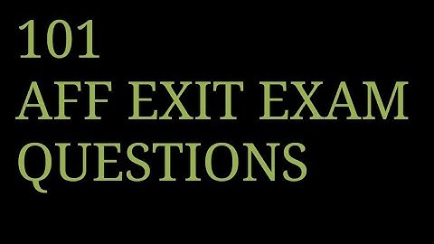 AFF ll Refresher AFF Exit Exam Questions 2024 ll NKS MARINER