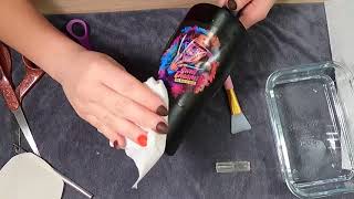 Placing a clear waterslide on a black tumbler HACK