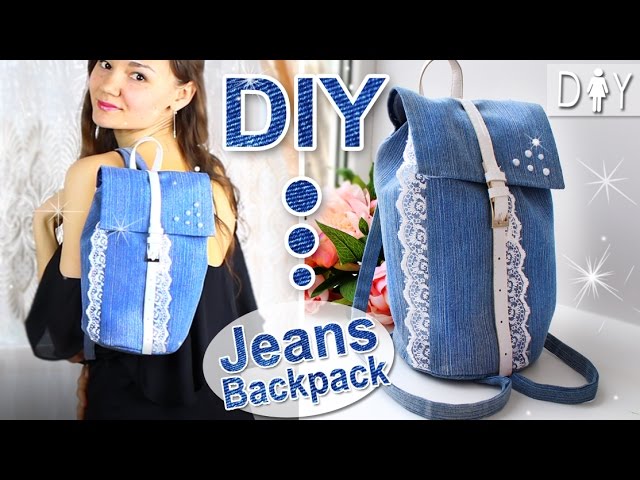 I sewed a stylish denim backpack from unnecessary jeans. : r/crafts