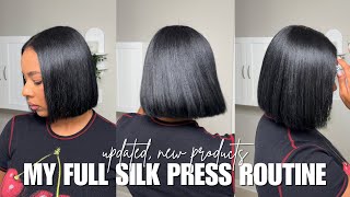 MY UPDATED SILK PRESS ROUTINE (NEW PRODUCTS) | Jenise Adriana