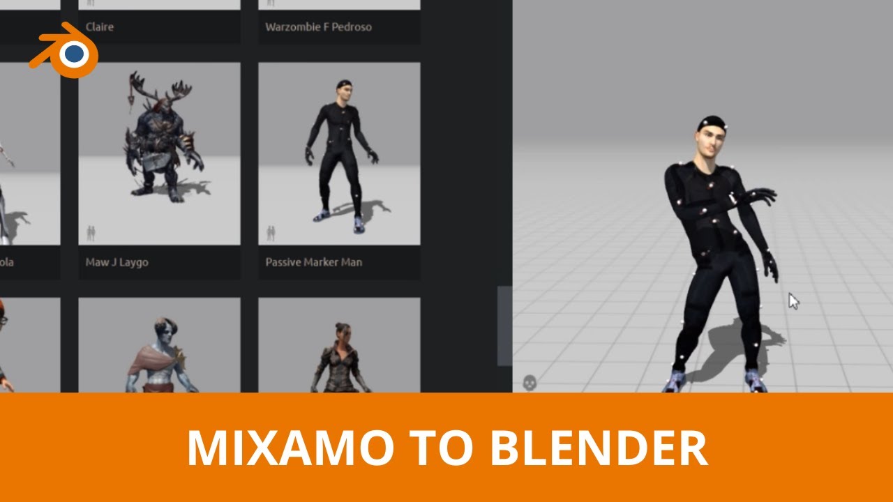 How to IMPORT Mixamo ANIMATIONS to Blender - YouTube