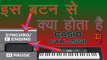 Use of SYNCHRO/ENDING key in Casio CTK 2550