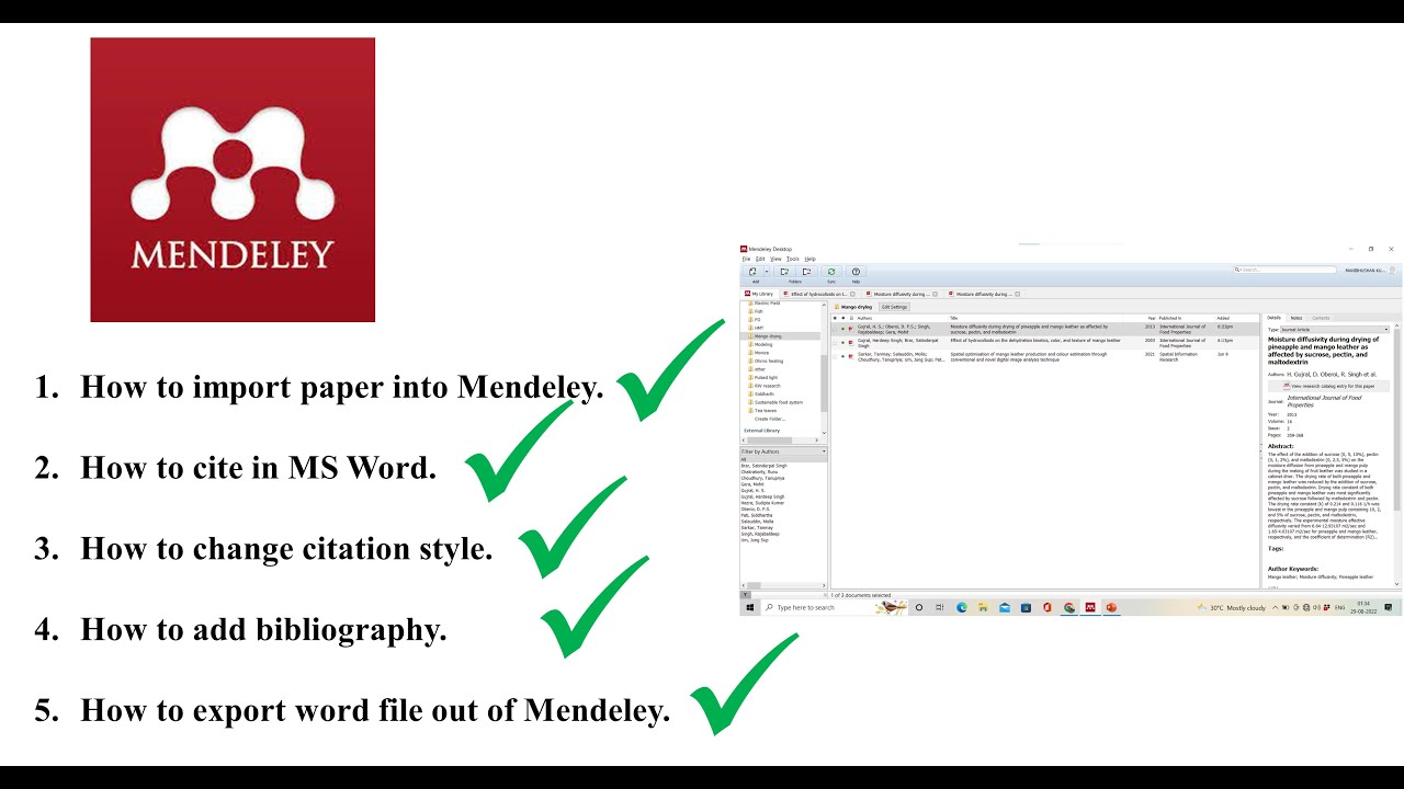 how to make bibliography from mendeley