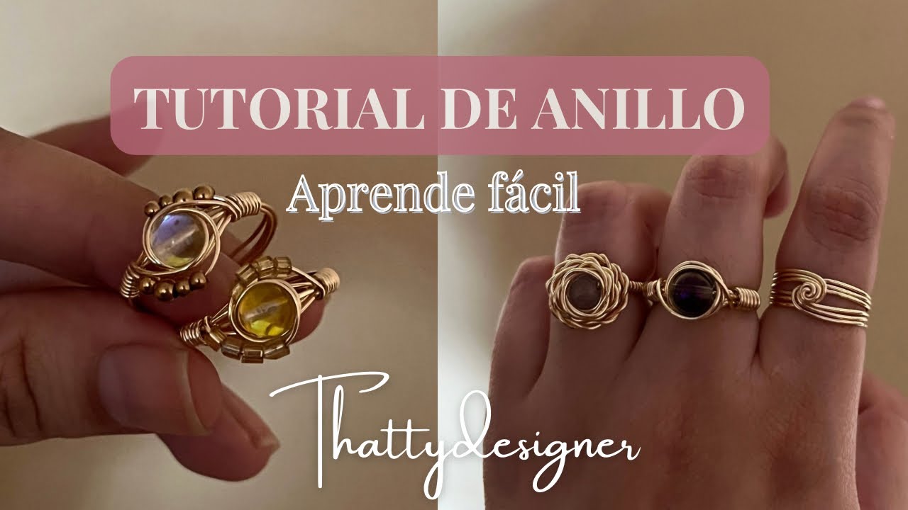 Cómo hacer un ANILLO en ALAMBRISMO ~ tutorial fácil ~ Cap 2 ~ wire RING ~ Thattydesigner