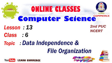Class 12 Computer Science| What is Data Independence and File Organisation in DBMS | Complete Theory