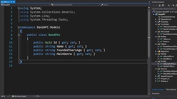 RESTful API with ASP.NET Core 3.0 - 38/50 - Creating BandDTO