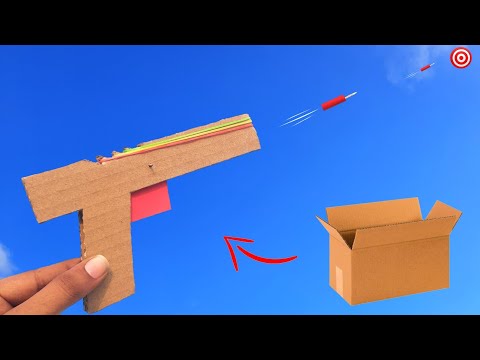 How to make a cardboard gun|Rubberband shooter easy gun
