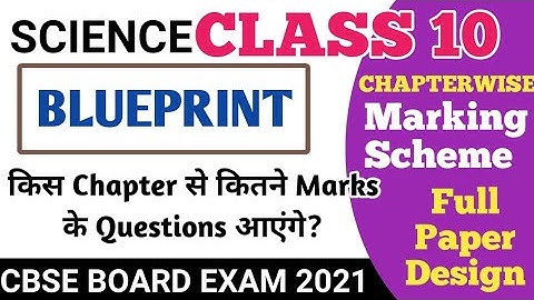 CBSE Class 10 Science Blueprint for 2021 Board Exam