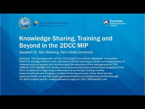 Title: Knowledge Sharing, Training and Beyond in the 2DCC MIP