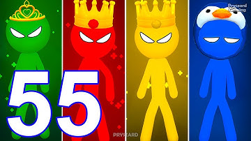 Stickman Party - Gameplay Part 55 Kings VS Queens VS Penguin - Tournament Mode 1234 Players Free