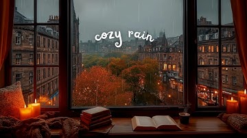 Window Ambience 🌧️ Autumn Rain & Thunder in Edinburgh 🍁