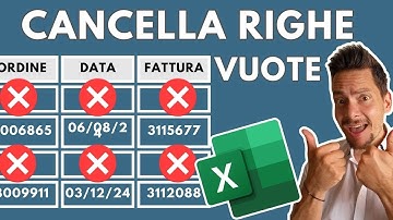 3 MODI SUPER VELOCI per ELIMINARE le RIGHE VUOTE della tua TABELLA EXCEL