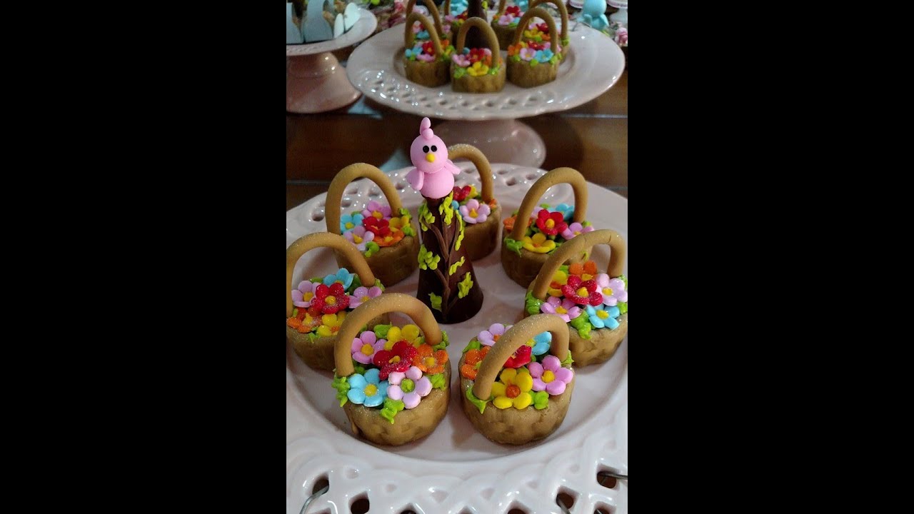 Tutorial: Cestinha de flores comestível .