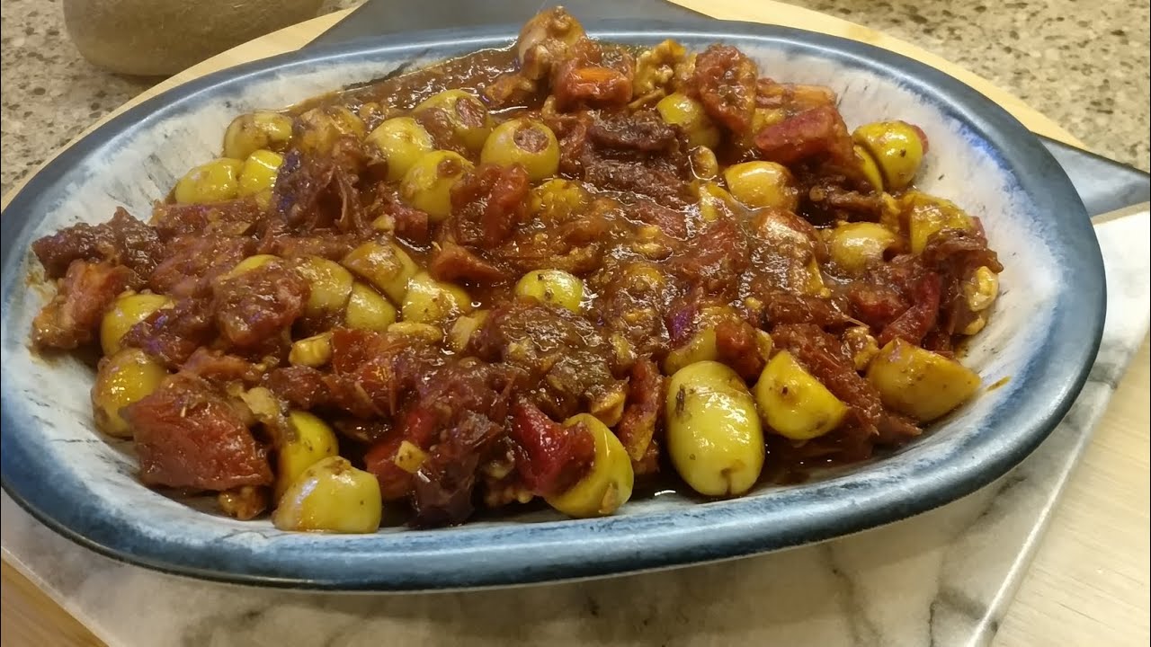 👌 HİÇ ABARTMIYORUM HAFTADA 4 KERE YAPIYORUM EVDEKİLER BAYILIYOR ☑️ KURU DOMATESLİ ZEYTİN MEZESİ 👍