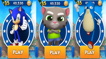 Sonic Dash vs Go Sanic Goo MEME vs Talking Tom Gold Run - All Characters Unlocked Android Gameplay