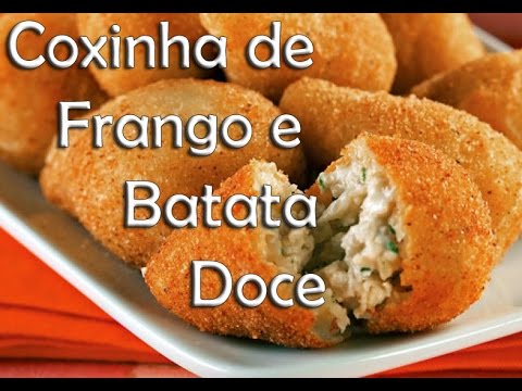 Coxinha de frango e batata doce