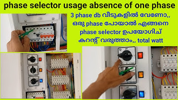 phase selector usage in absence of phase current in 3 phase db#i love god