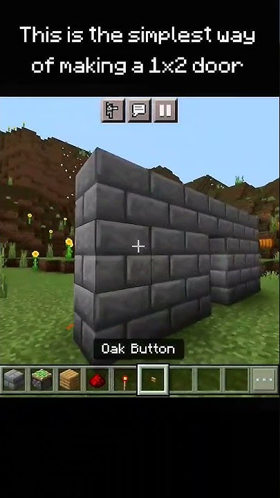 How To Make A 1x2 Piston Door How to make a 1x2 piston door in Minecraft 🔥 - YouTube