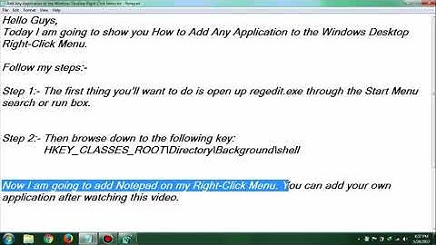 How to Add Any Application to the Windows Desktop Right Click Menu