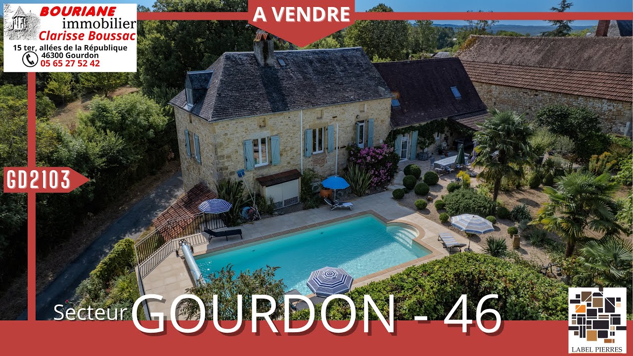 Bouriane Immobilier - Maison à vendre - Secteur GOURDON (46) - 436 800€ FAI - Réf. : GD2103