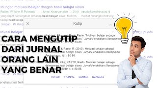 Cara mengutip dari jurnal orang lain yang benar