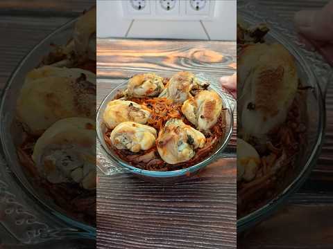 Рецепт из риса рубин с мясом в духовке , простой и вкусный ужин