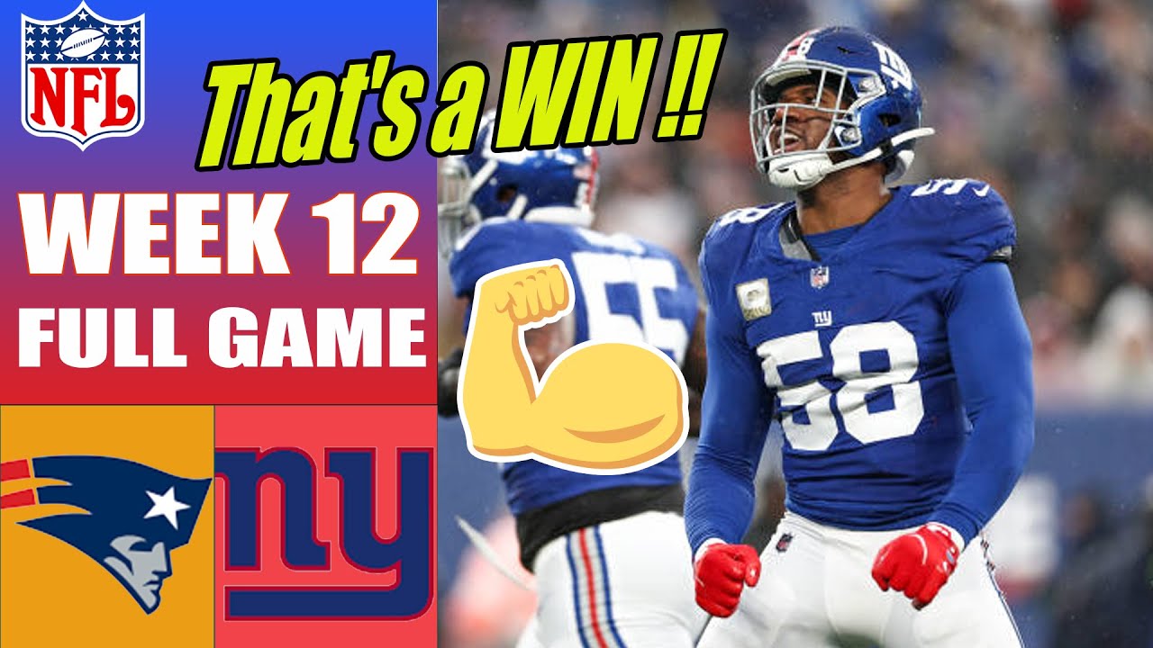 Best Bets for the Patriots vs. Giants Game  NFL Week 12