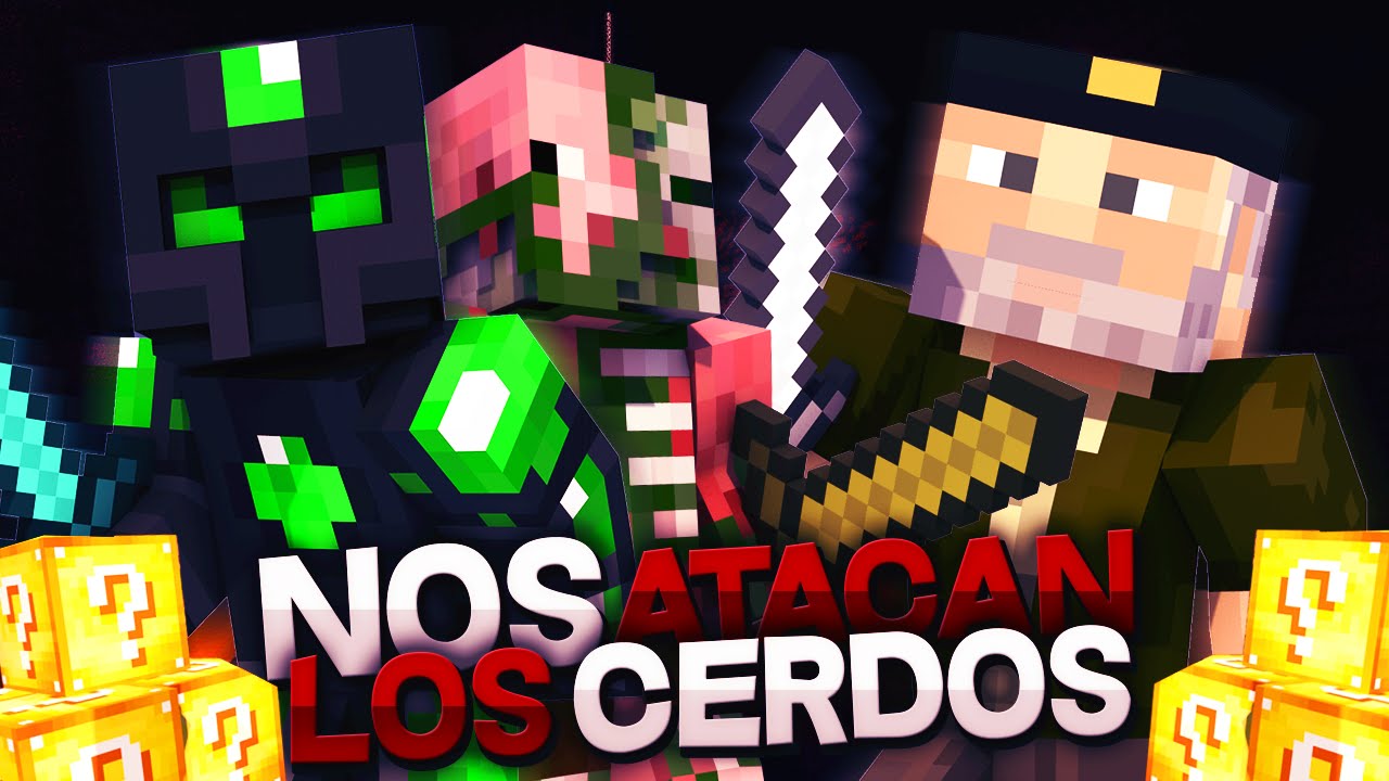 NOS ATACAN LOS CERDOS - Willyrex vs sTaXx - Carrera épica Lucky Blocks
