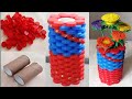 DIY Best Out of Waste I  Plastic Bottle caps Flower vase I Bottle Cap Crafts Idea I Our Sweet Mom