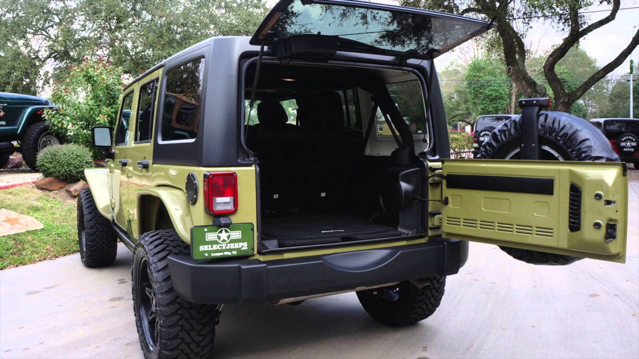 2013 Commando Green Jeep Wrangler Unlimited Rubicon - YouTube