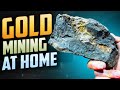 Gold mining at home  easy solution by gold stone channel