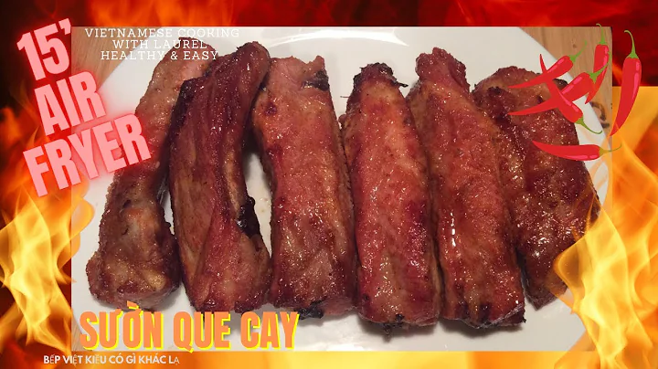 Air fryer BBQ Spicy Spare Ribs, brining method mak...