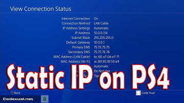 How to setup Static IP on PS4