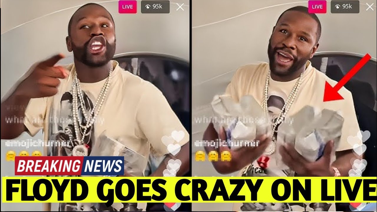 Floyd GOES CRAZY ON LIVE as he SILENCES all rumors of BEING BROKE after $402M scam rumor