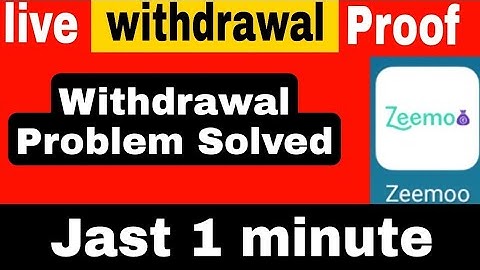 zeemo app se withdrawal kaisekare | zeemo app payment proof | zeemo app real or fak #10dayschallenge