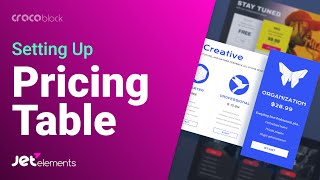 How to apply Elementor Pricing Table Widget | JetElements plugin