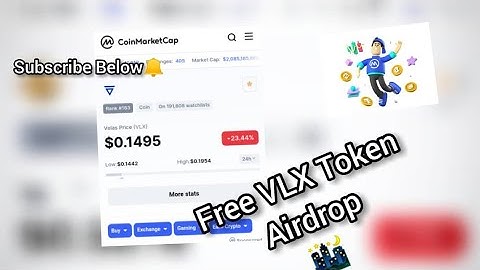 Coinmarketcap Velas VLX Ongoing Airdrop Today