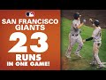 Giants put up 23 RUNS in game vs. Rockies, including 3 home runs by Alex Dickerson!!