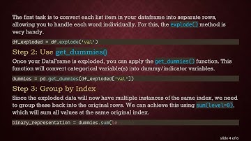 How to Create Binary Representations of Words in a Pandas Column