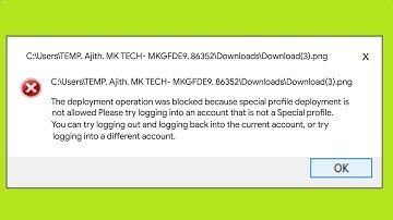 How To Fix - The Deployment Operation Was Blocked Because Special Profile Deployment Is Not Allowed