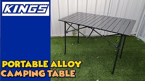 Kings Alloy Portable Camping Table: Setup & Pack Away in Under a Minute!