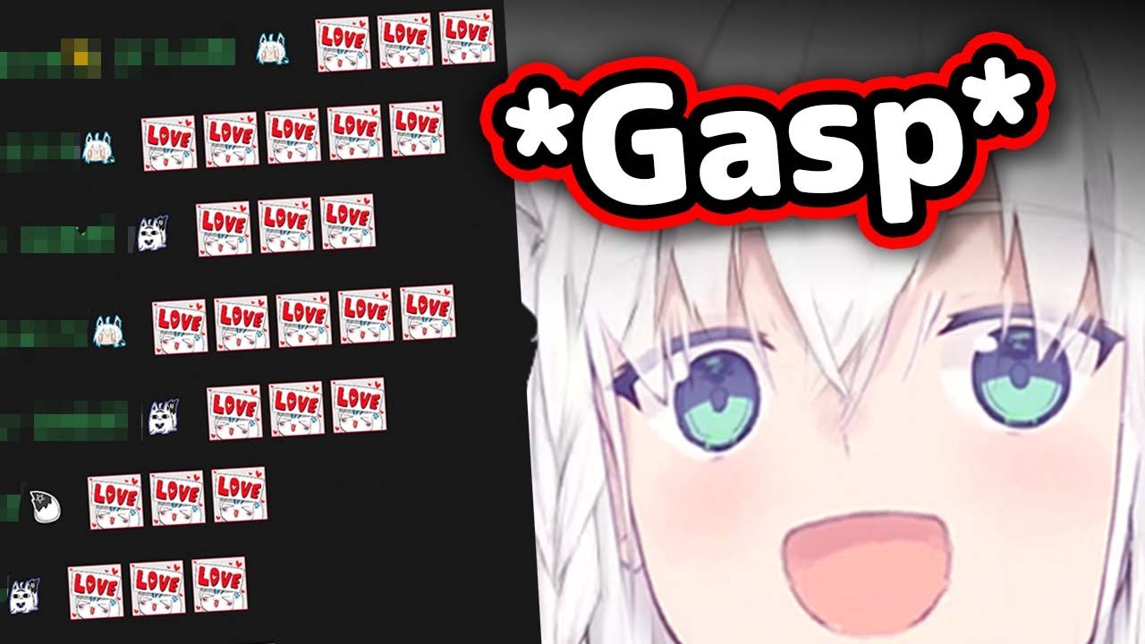 Fubuki Notices Chat Spamming "Love" and Her Reaction Is Too Cute【Hololive】