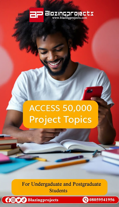 Discover 50,000 Project Topics & Expert Guidance on Blazingprojects!