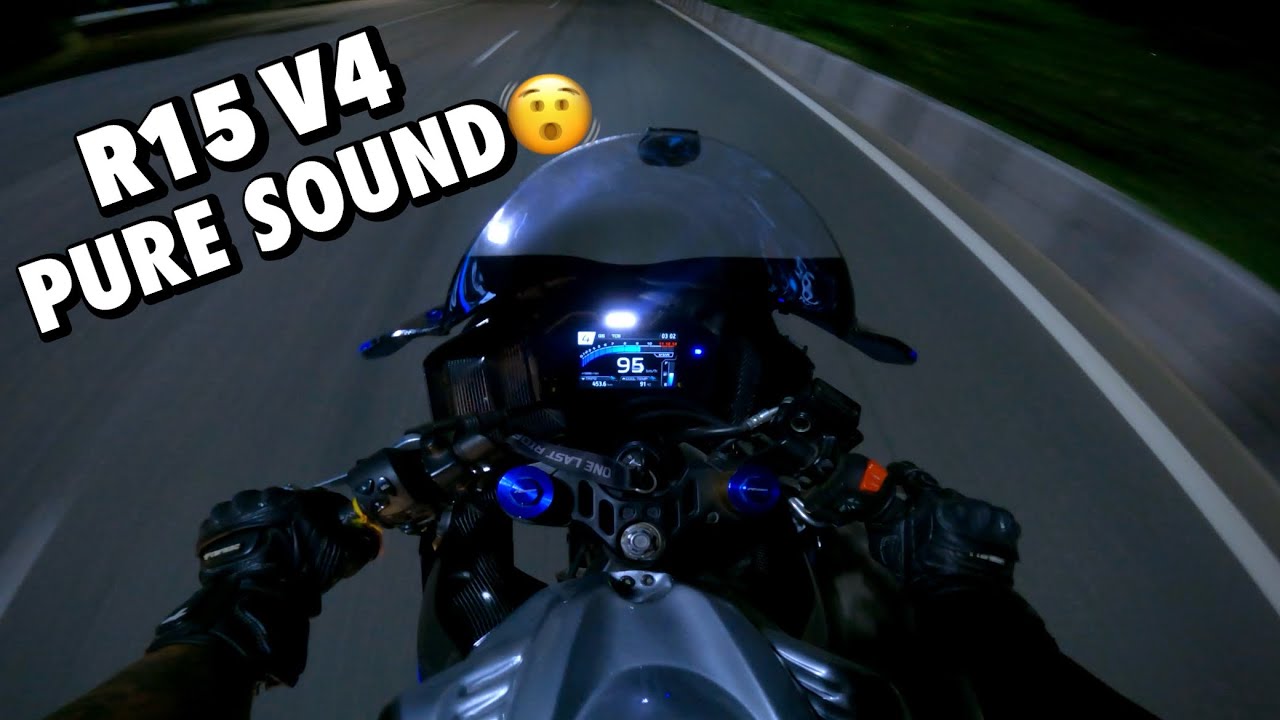 R15 V4m Pure Sound // Quickshifter + Leovince Exhaust with DB killer // Raw Uncut