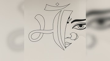 How to draw Durga Maa face/ Easy kids drawing/ Durga face drawing/Navratri drawing #easydrawing