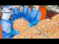 Million Pieces Monthly! Tobiko Fish Cake Mass Production Process / 飛魚卵海鮮卷 - Taiwan Food Factory
