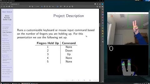 OpenGesture (Gesture Based Input Simulation) Presentation (YSP 2020)