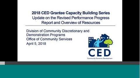 CED Update on the Revised PPR and Overview of Resources 2018