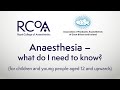 Anaesthesia – what do I need to know?
