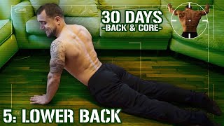 Lower Back Home Workout | 30 Days of Dumbbell Back Workouts At Home + Core Strength - Day 5